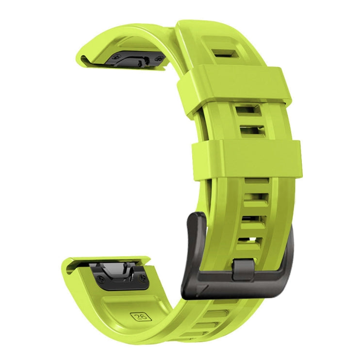 Black Buckle Silicone Watchband, For Garmin Fenix 7 / 6 Pro / 5 Plus 22mm, For Garmin Fenix 7X / 6X / 5X 26mm