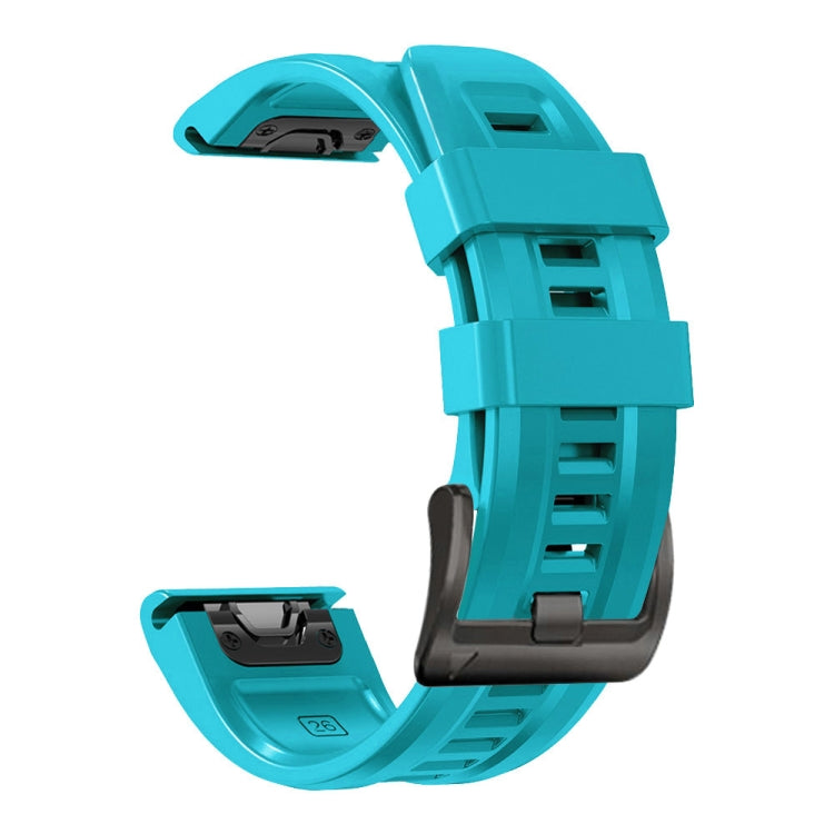 Black Buckle Silicone Watchband, For Garmin Fenix 7 / 6 Pro / 5 Plus 22mm, For Garmin Fenix 7X / 6X / 5X 26mm