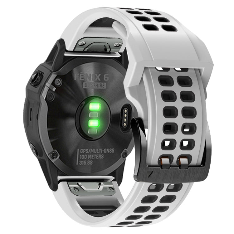 Quick Release Double Row Silicone Watchband, For Garmin Fenix 6, For Garmin Fenix 6X