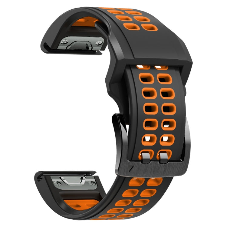 Quick Release Double Row Silicone Watchband, For Garmin Fenix 6, For Garmin Fenix 6X