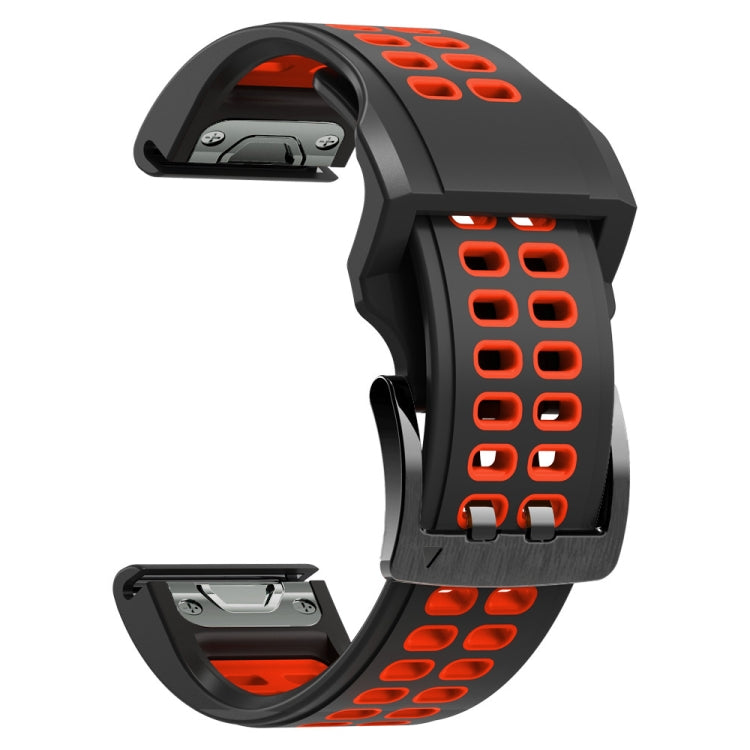 Quick Release Double Row Silicone Watchband, For Garmin Fenix 6, For Garmin Fenix 6X