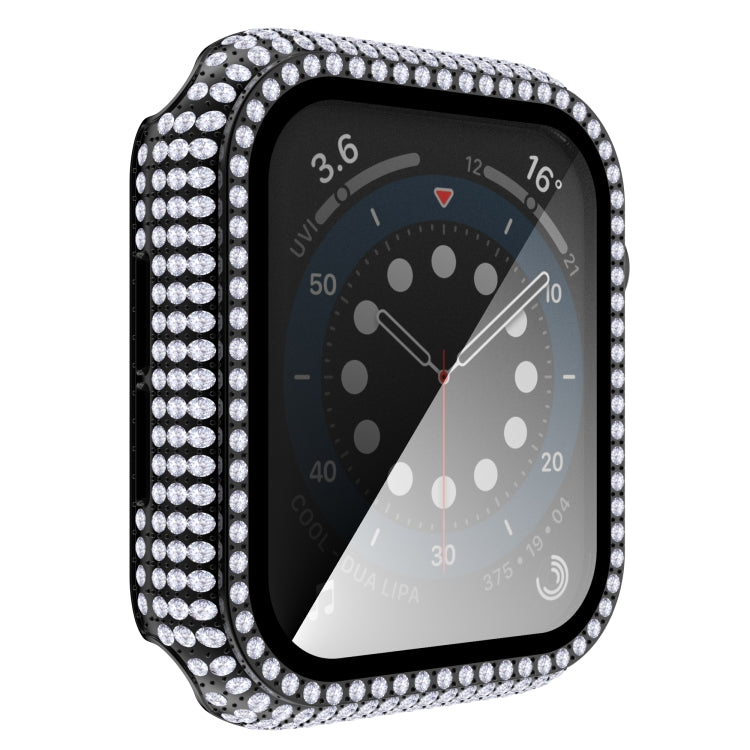 Diamond PC + Tempered Glass Watch Case For Apple Watch Series, 6&SE&5&4 40mm, 6&SE&5&4 44mm