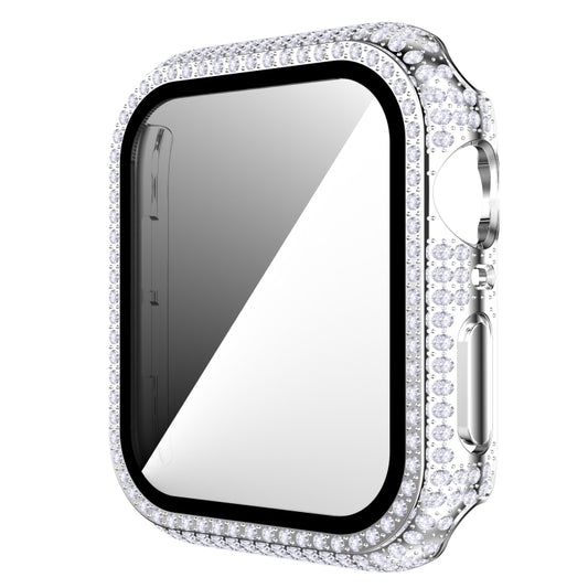 Diamond PC + Tempered Glass Watch Case For Apple Watch Series, 3&2&1 38mm, 3&2&1 42mm