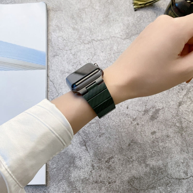 DD29 Carbon Fiber Texture Watchband For Apple Watch Series, 7 41mm / 6&SE&5&4 40mm / 3&2&1 38mm, 7 45mm / 6&SE&5&4 44mm / 3&2&1 42mm