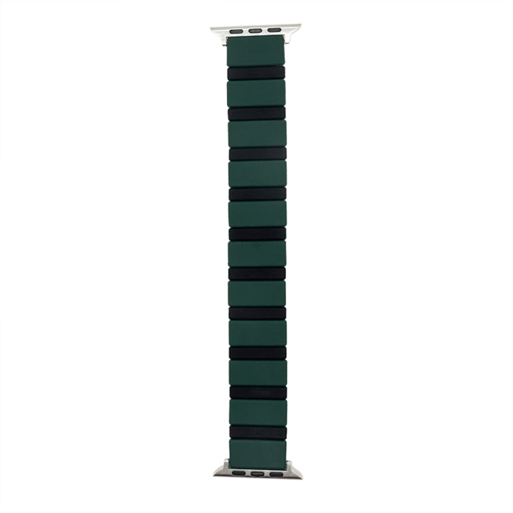 Silicone Splicing Watchband For Apple Watch Series, 7 41mm / 6&SE&5&4 40mm / 3&2&1 38mm, 7 45mm / 6&SE&5&4 44mm / 3&2&1 42mm