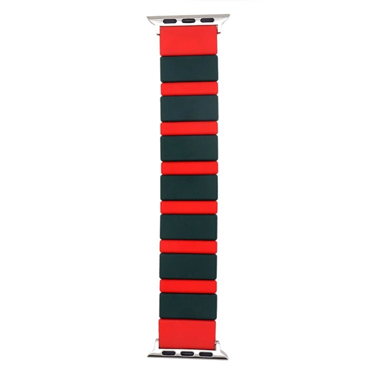 Silicone Splicing Watchband For Apple Watch Series, 7 41mm / 6&SE&5&4 40mm / 3&2&1 38mm, 7 45mm / 6&SE&5&4 44mm / 3&2&1 42mm