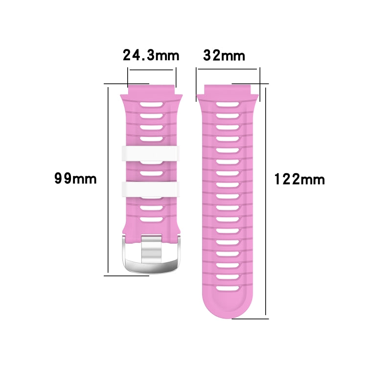 Two-color Steel Buckle Watch Band, For Garmin Forerunner 920XT
