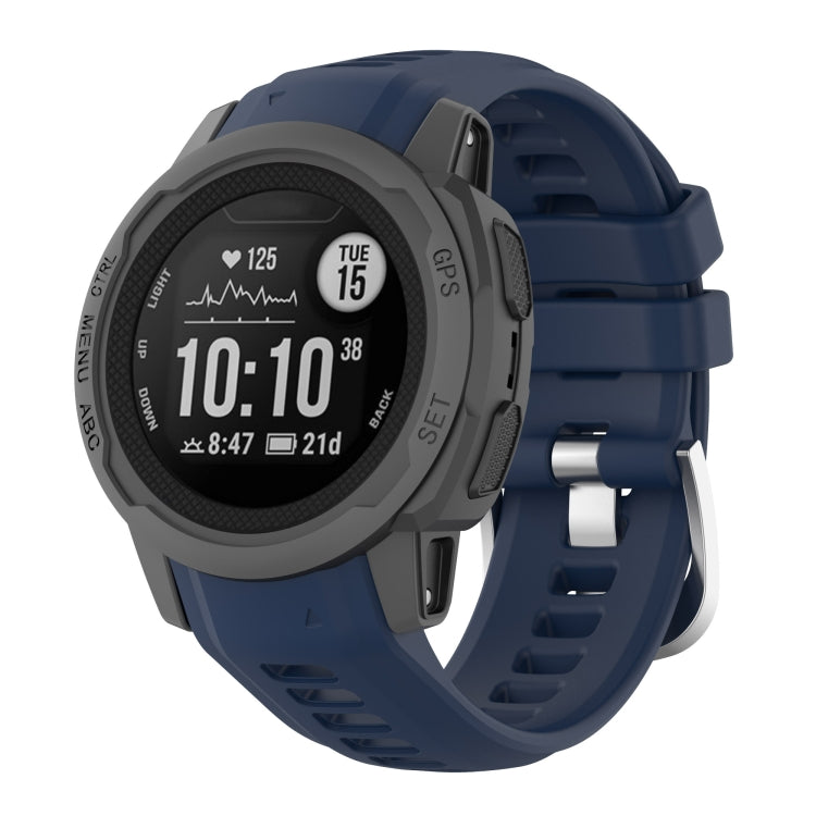 Silicone Stainless Steel Buckle Watch Band, For Garmin Instinct 2S