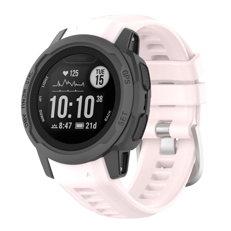 Silicone Stainless Steel Buckle Watch Band, For Garmin Instinct 2S