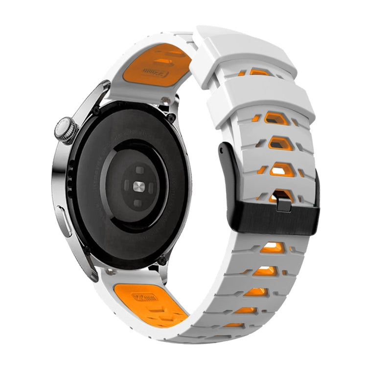 Trapezoidal Three-row Hole Silicone Watch Band, For Huawei Watch GT Runner
