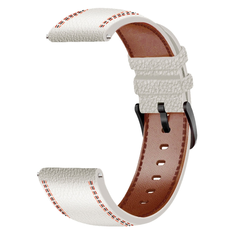 Tricolor Stitching Genuine Leather Watch Band, For Huawei Watch GT 3