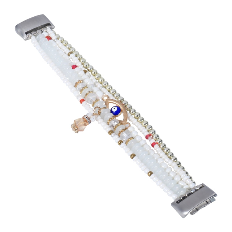 Eye Bead Chain Watch Band, For Fitbit Charge 5, For Fitbit Versa 3 / Sense