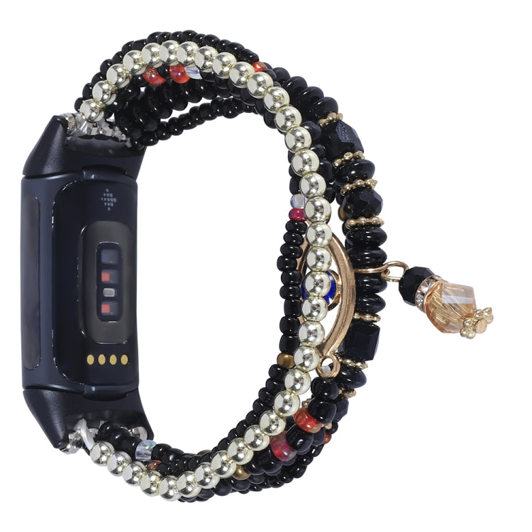 Eye Bead Chain Watch Band, For Fitbit Charge 5, For Fitbit Versa 3 / Sense