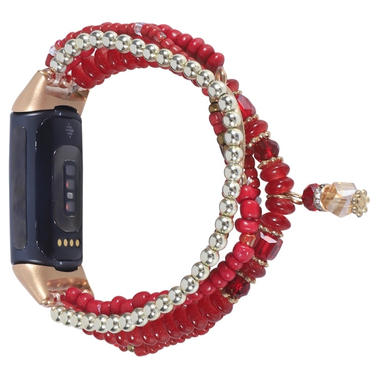 Eye Bead Chain Watch Band, For Fitbit Charge 5, For Fitbit Versa 3 / Sense