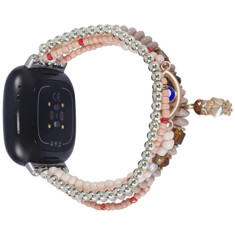 Eye Bead Chain Watch Band, For Fitbit Charge 5, For Fitbit Versa 3 / Sense