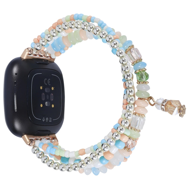 Eye Bead Chain Watch Band, For Fitbit Charge 5, For Fitbit Versa 3 / Sense