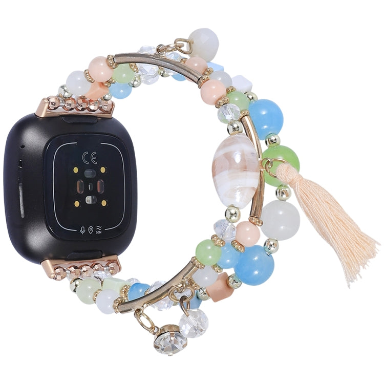 Round Bead Chain Watch Band, For Fitbit Versa 3 / Sense