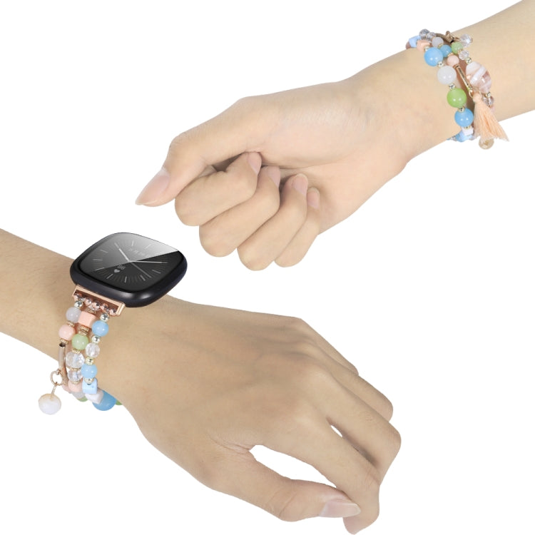 Round Bead Chain Watch Band, For Fitbit Versa 3 / Sense