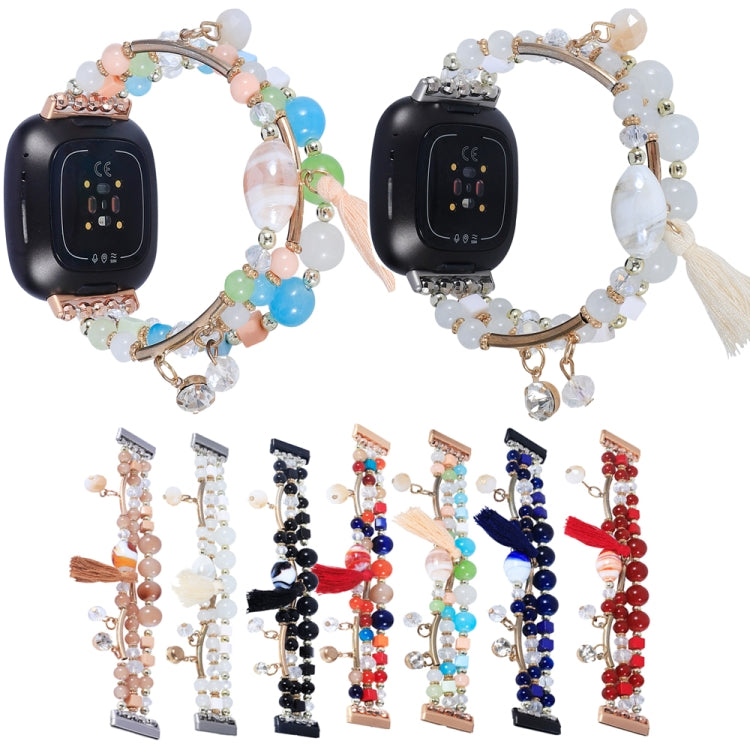 Round Bead Chain Watch Band, For Fitbit Versa 3 / Sense