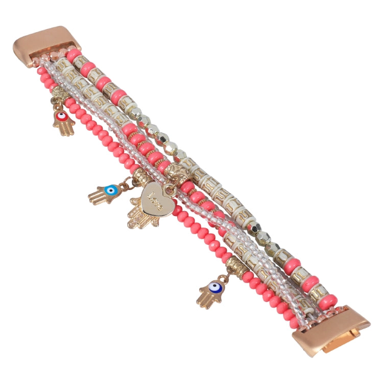 Palm Bead Chain Watch Band, For Fitbit Charge 5, For Fitbit Versa 3 / Sense