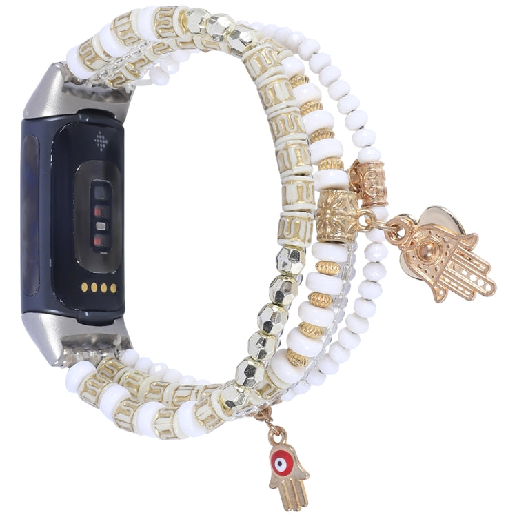 Palm Bead Chain Watch Band, For Fitbit Charge 5, For Fitbit Versa 3 / Sense