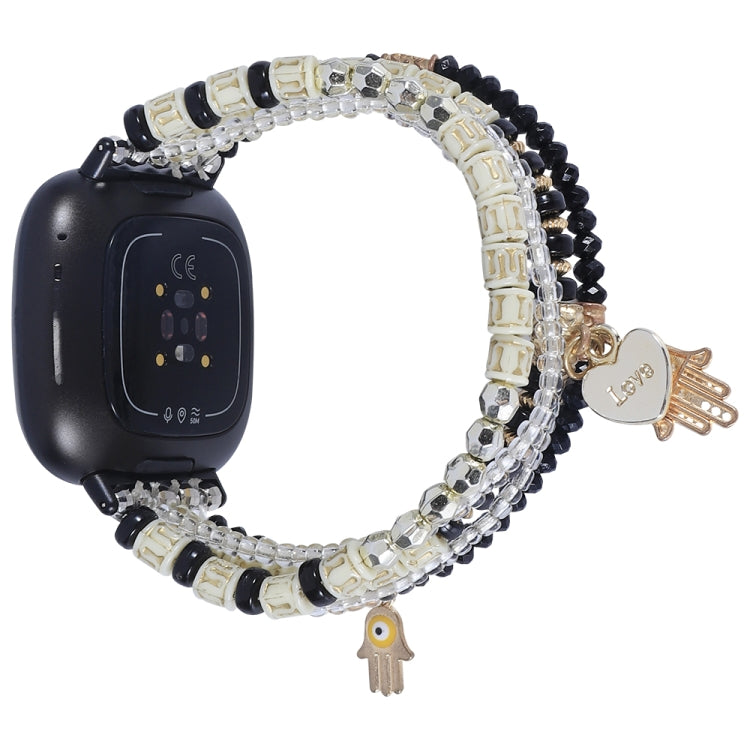 Palm Bead Chain Watch Band, For Fitbit Charge 5, For Fitbit Versa 3 / Sense