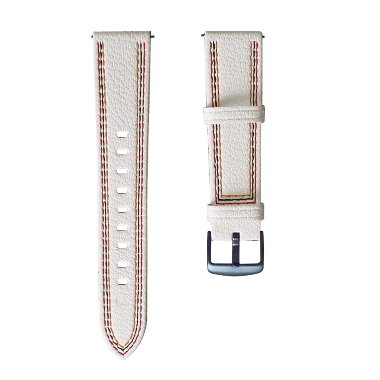 For Huawei Watch GT 3 46mm / GT Runner 22mm Tricolor Stitching Genuine Leather Watch Band