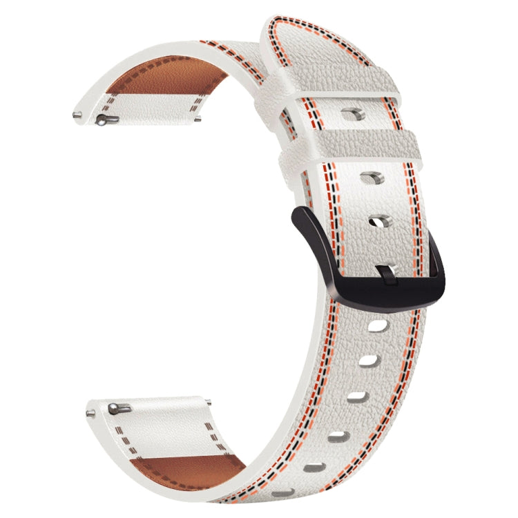 For Huawei Watch GT 3 46mm / GT Runner 22mm Tricolor Stitching Genuine Leather Watch Band