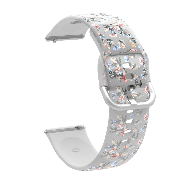 Transparent Printed TPU Silicone Watch Band, For Samsung Galaxy Watch4 20mm, For Huawei Watch GT 3 Pro 22mm