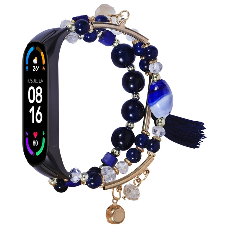 Round Bead Chain Watch Band, For Xiaomi Mi Band 4 / 3, For Xiaomi Mi Band 6 / 5, For Xiaomi Mi Band 7