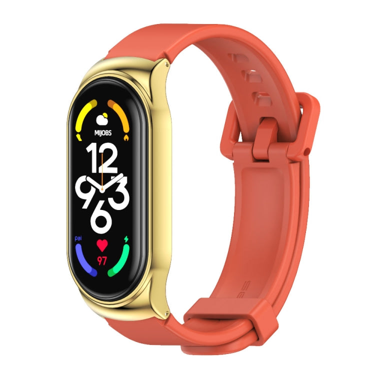 MIJOBS CS Metal Case + Silicone Watch Band, For Xiaomi Mi Band 7 / 7 NFC