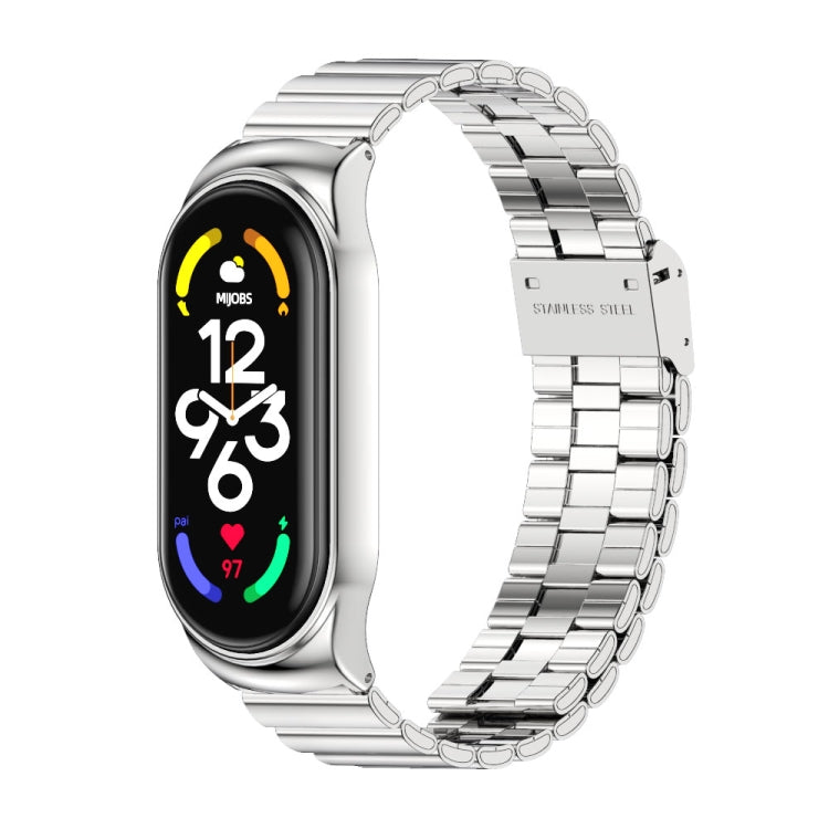 MIJOBS CS Bamboo Buckle Stainless Steel Watch Band, For Xiaomi Mi Band 7 / 7 NFC