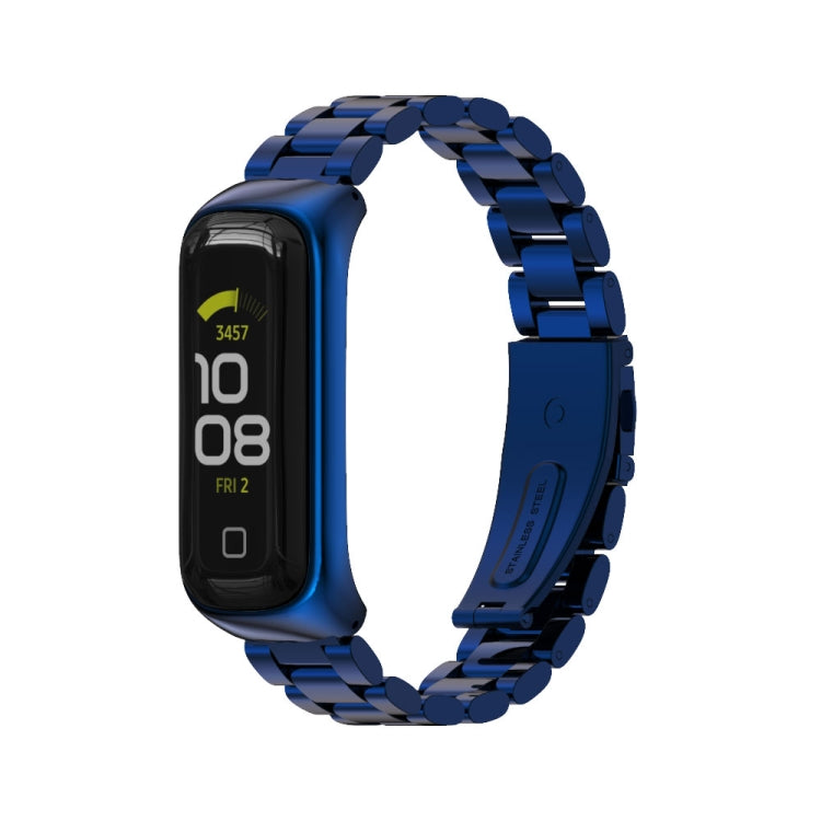MIJOBS Three-bead Metal Stainless Steel Watch Band, For Samsung Galaxy Fit 2