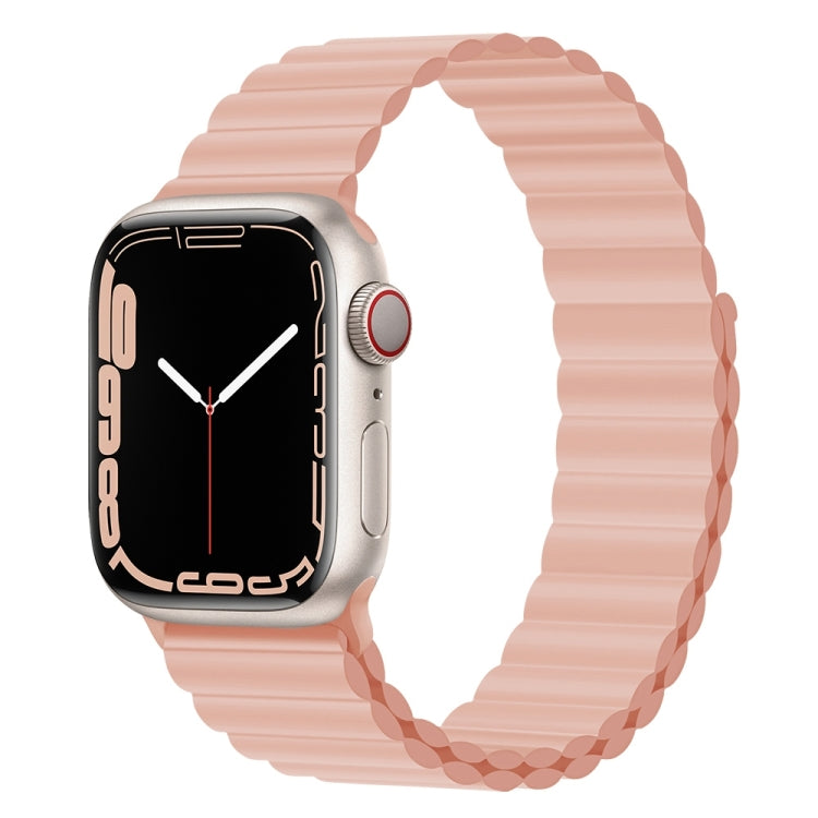 Silicone Magnet Watch Band For Apple Watch Series, 7 45mm / 6&SE&5&4 44mm / 3&2&1 42mm, 7 41mm / 6&SE&5&4 40mm / 3&2&1 38mm