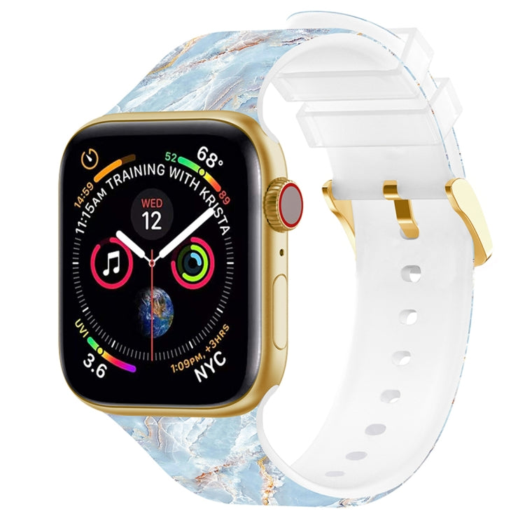 Square Buckle Color Printing Watch Band For Apple Watch Series, 7 45mm / 6&SE&5&4 44mm / 3&2&1 42mm, 7 41mm / 6&SE&5&4 40mm / 3&2&1 38mm