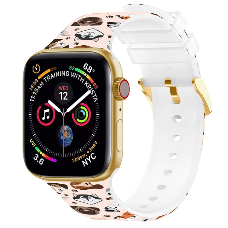 Square Buckle Color Printing Watch Band For Apple Watch Series, 7 45mm / 6&SE&5&4 44mm / 3&2&1 42mm, 7 41mm / 6&SE&5&4 40mm / 3&2&1 38mm