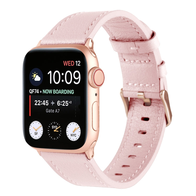 Universal Genuine Leather Watch Band For Apple Watch Series, 7 45mm / 6&SE&5&4 44mm / 3&2&1 42mm, 7 41mm / 6&SE&5&4 40mm / 3&2&1 38mm
