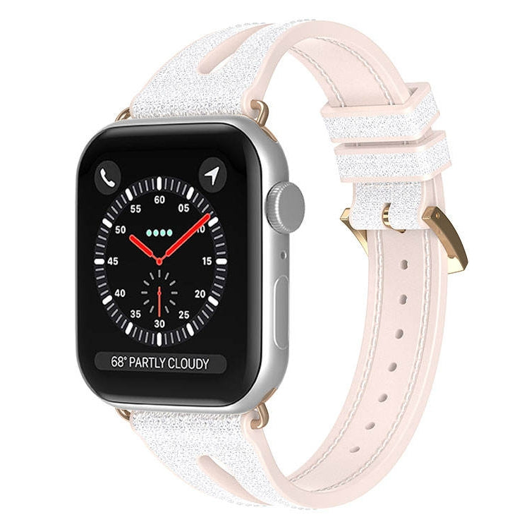 Slim Glitter Watch Band For Apple Watch Series, 7 45mm / 6&SE&5&4 44mm / 3&2&1 42mm, 7 41mm / 6&SE&5&4 40mm / 3&2&1 38mm