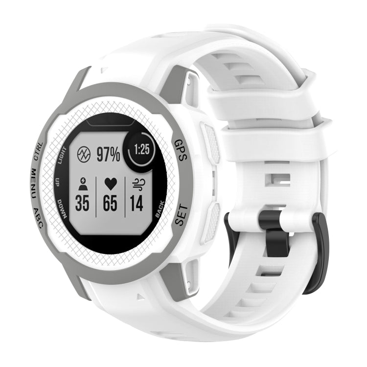 Solid Color Silicone Sports Watch Band, For Garmin Instinct 2S