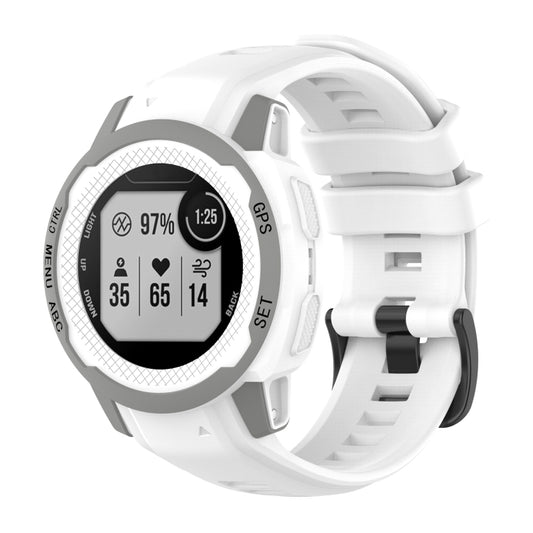 Solid Color Silicone Sports Watch Band, For Garmin Instinct 2S