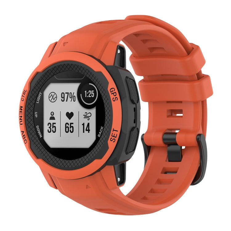 Solid Color Silicone Sports Watch Band, For Garmin Instinct 2S