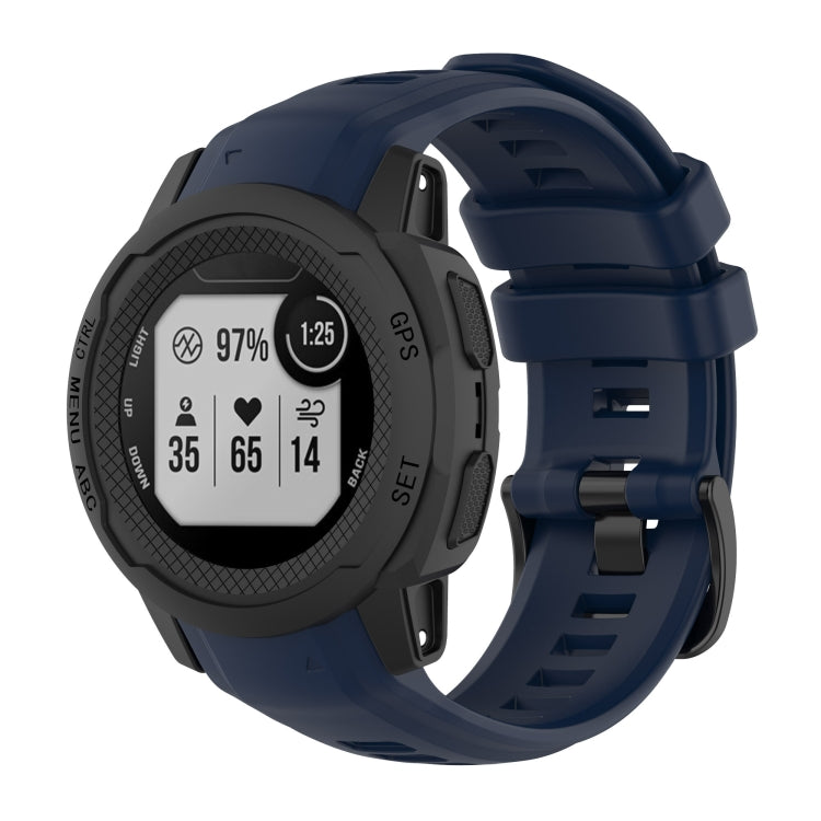 Solid Color Silicone Sports Watch Band, For Garmin Instinct 2S