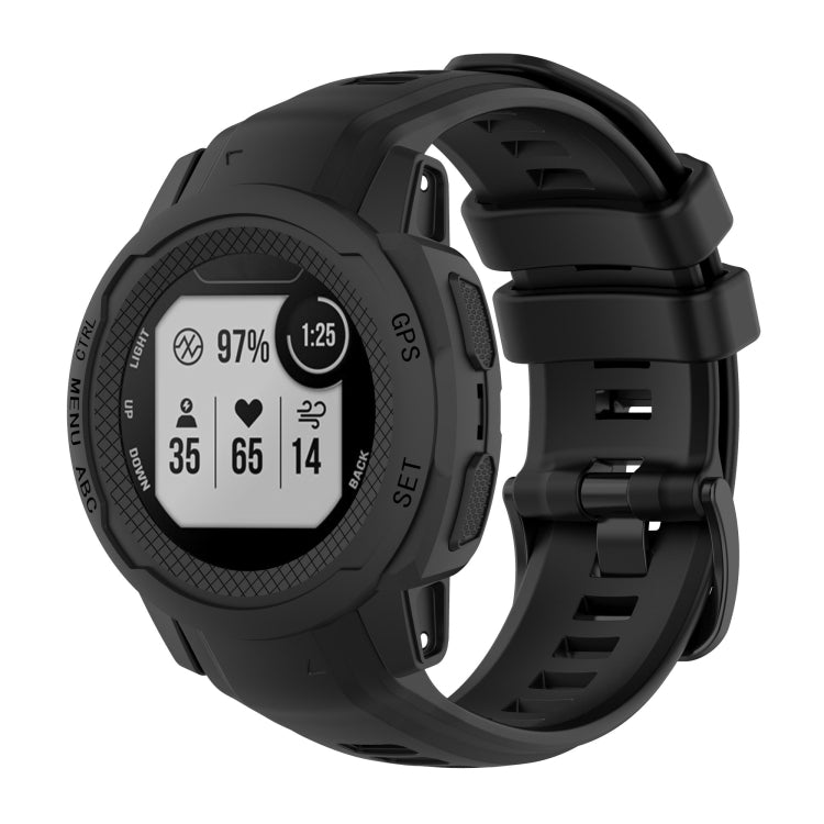 Solid Color Silicone Sports Watch Band, For Garmin Instinct 2S