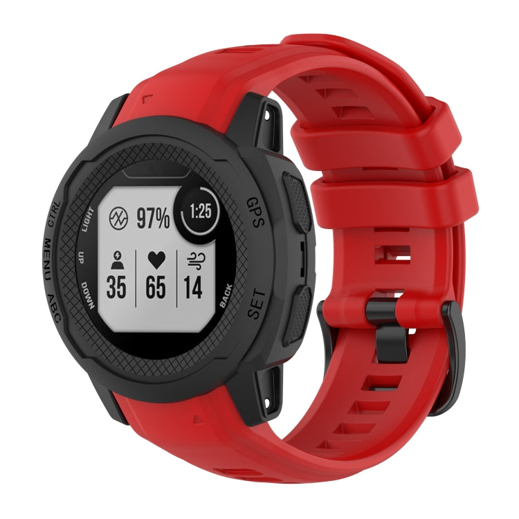 Solid Color Silicone Sports Watch Band, For Garmin Instinct 2S