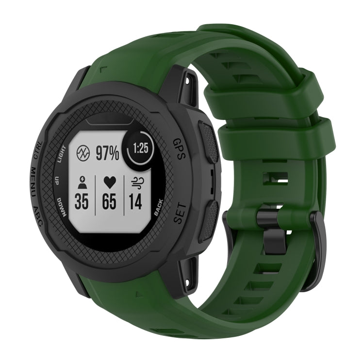 Solid Color Silicone Sports Watch Band, For Garmin Instinct 2S