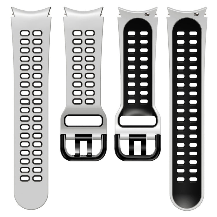 Double-row Hole Two-color Silicone Watch Band, For Samsung Galaxy Watch 5 40mm, For Samsung Galaxy Watch 5 Pro 45mm