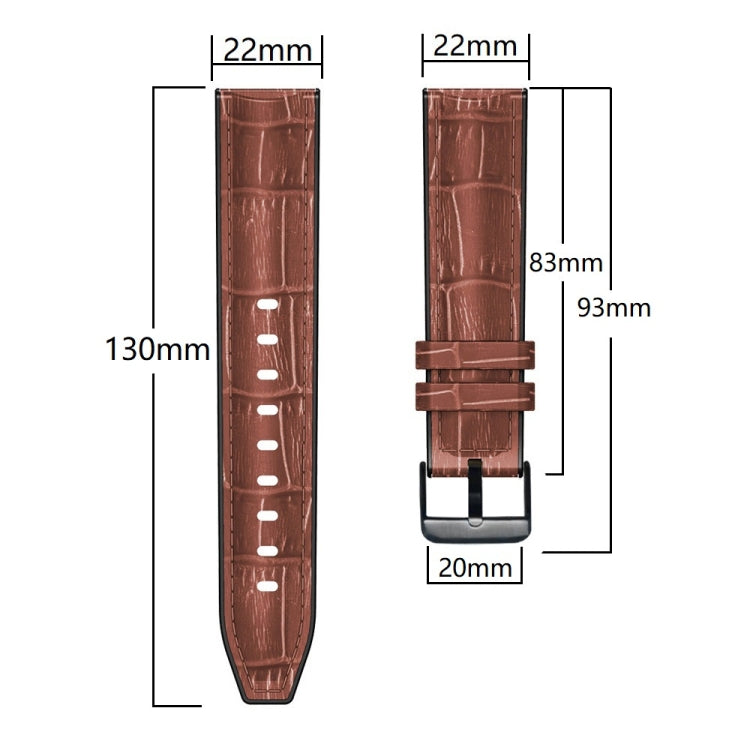 For Huawei Watch GT3 Pro 46mm Bamboo Joint Texture Silicone Leather Watch Band