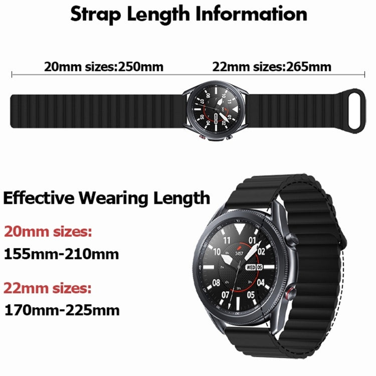 For Xiaomi Haylou RT / RT2 / GST / GS / RS3 Universal Reverse Buckle Magnetic Silicone Watch Band