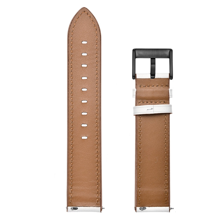 First Layer Leather Sewing Thread Watch Band 20mm / 22mm, For Huawei Watch GT3 Pro 43mm / 46mm