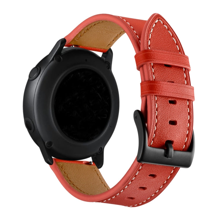 20mmFirst Layer Leather Sewing Thread Watch Band, For Huawei Watch GT3 Pro 43mm / 46mm